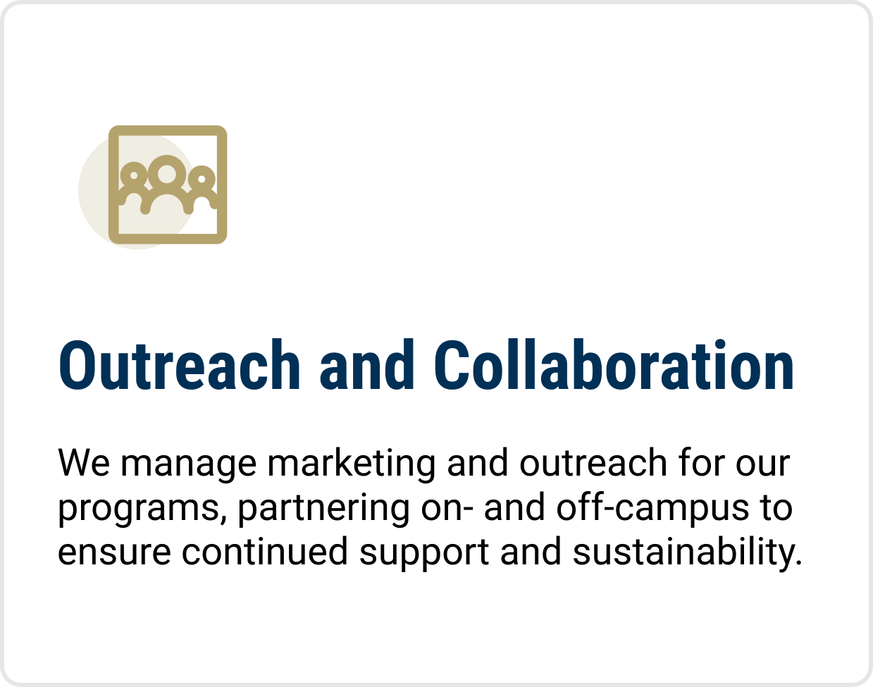 Outreach and Collaboration